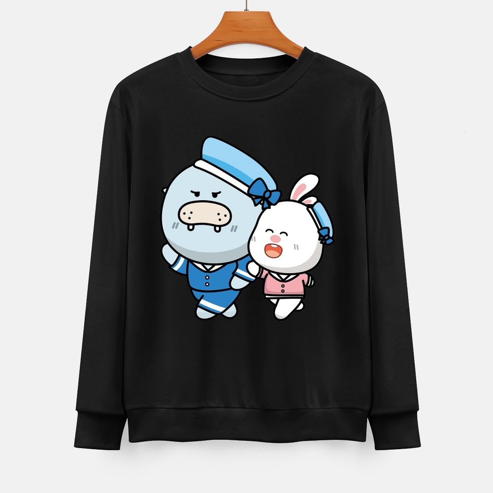 Front Patterned Long Sleeve TopRelaxFit Wrinkle-Free